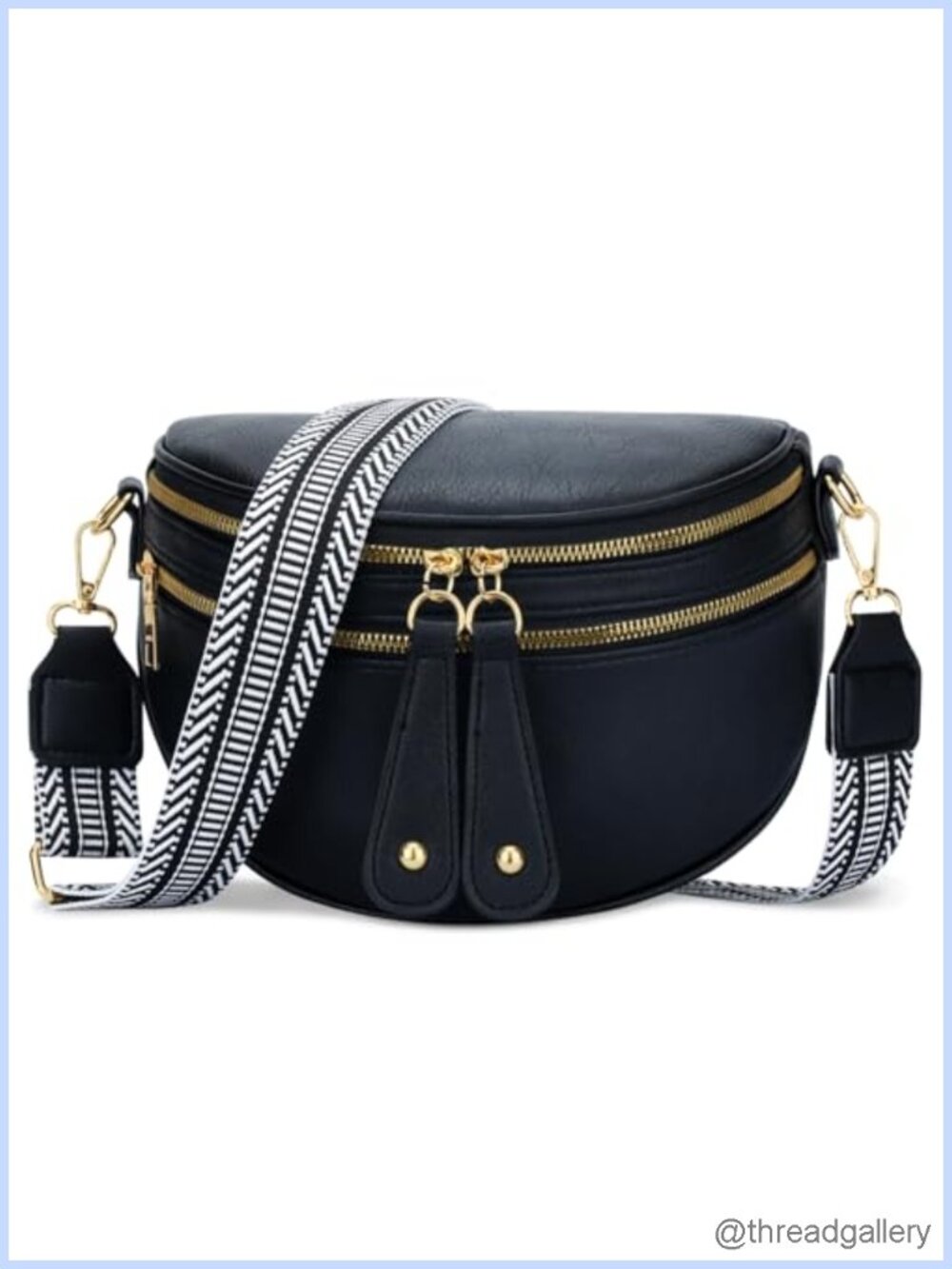 Vegan Leather Crossbody Sling Bag Adjustable Strap Travel